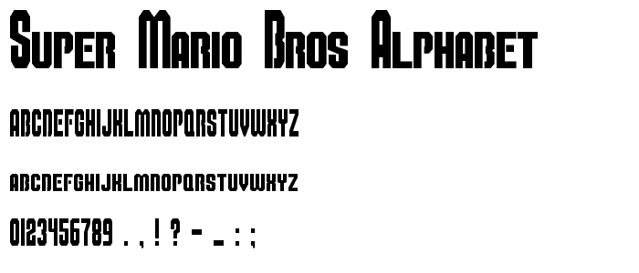 Super Mario Bros Alphabet police